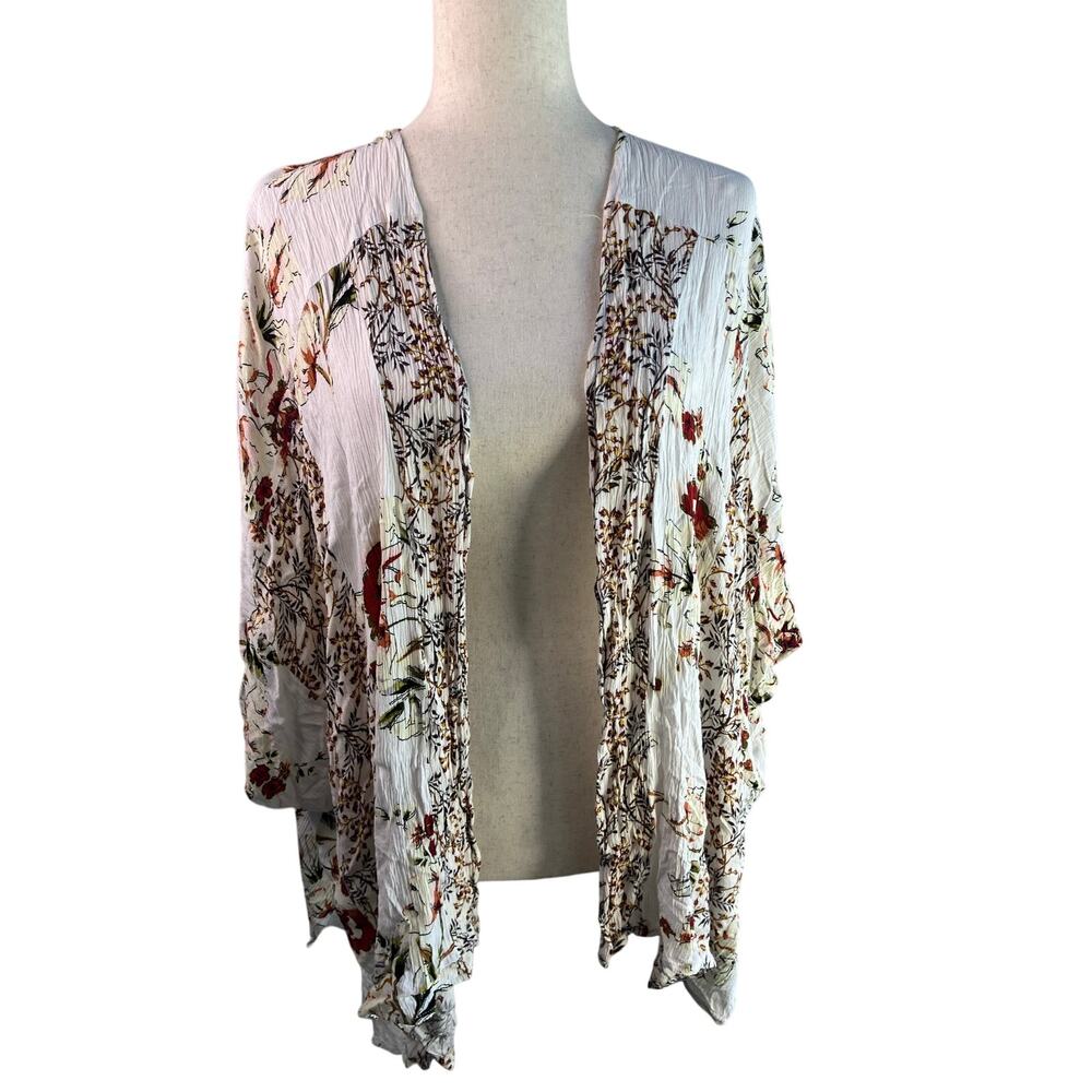 Umgee Floral Open-Front Kimono Cardigan Size M/L